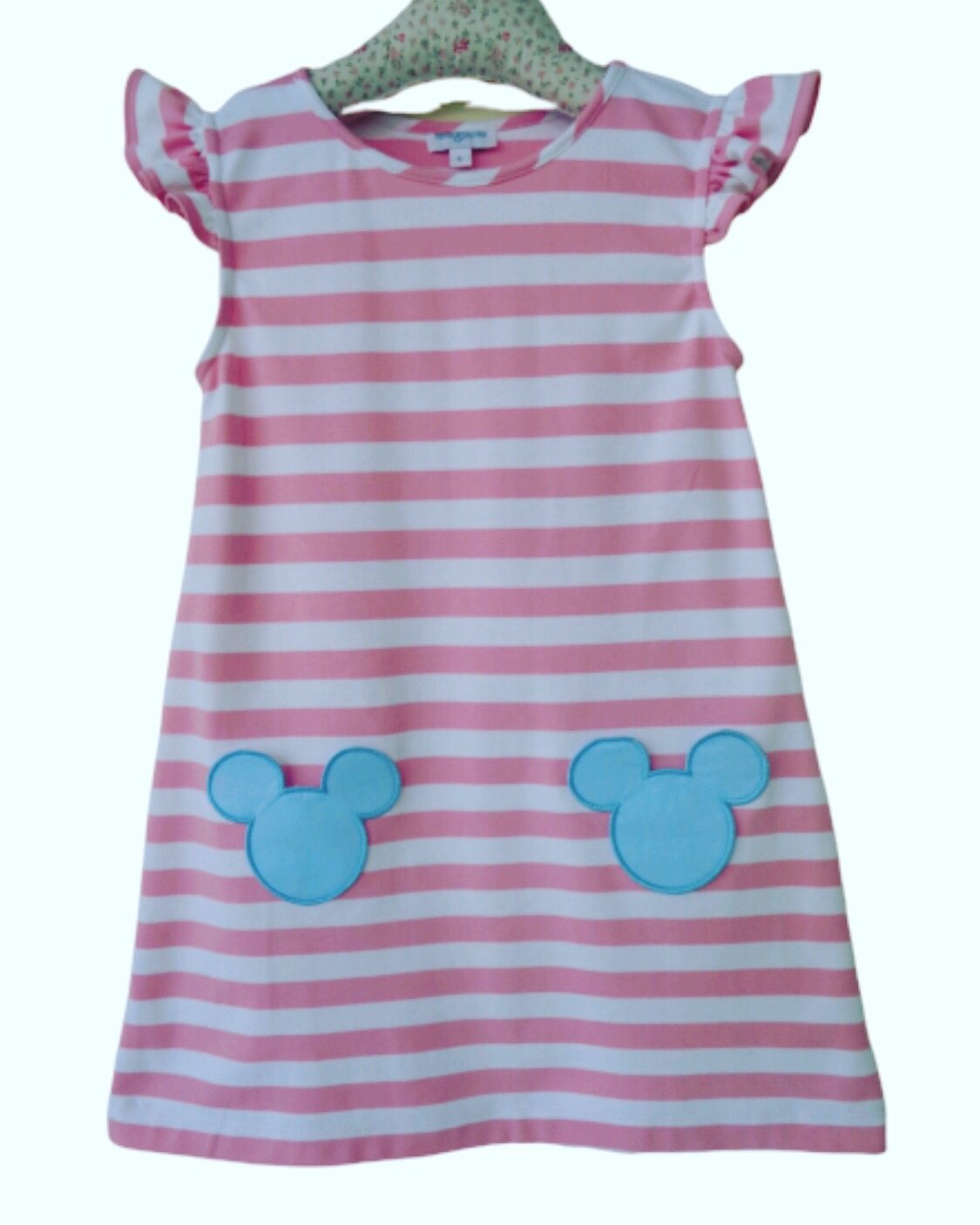 Mae Knit Pink and Blue Mouse Dress